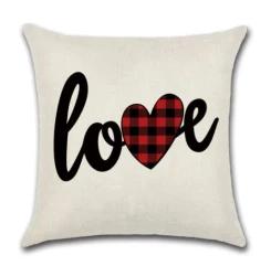 Bring love into your home this valentines day season with our festive - yet neutral throw pillow covers. Purchasing pillow covers allows you to easily change up the style with out have to store bulky inserts! <br> 

In stock and ready to ship. <br>

Mix and match between our 4 styles. <br>

 Measuring 18 by 18 inch <br>

Washing: Hand wash or wash on cold cycle. Avoid bleach and fabric softeners. Hang to dry.