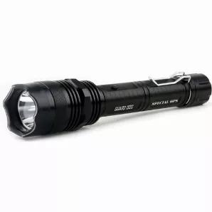 Guard Dog Security introduces the world's most elite tactical flashlight and stun gun combination. Built with type III aluminum alloy, aircraft grade material, the Special Ops is a premium defense device. The Special Ops functions in three tactical light settings: high at a blinding 380 lumens, energy conservation 50 lumens and emergency strobe at 380 lumens. The first of its kind, the Special Ops can fend off attackers by utilizing the light utility alone. Guard Dog exclusive Concealed Inner St