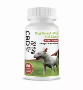 Keeping your dog calm, happy and healthy has never been easier. CBD Living Pet One-a-Day Gel Caps for Dogs are specially formulated with 150 mg of broad spectrum CBD, Vitamins D and E, Omega-3 Fatty Acids, Cranberry Seed Oil and Coenzyme Q10 to support your dog’s overall health. 