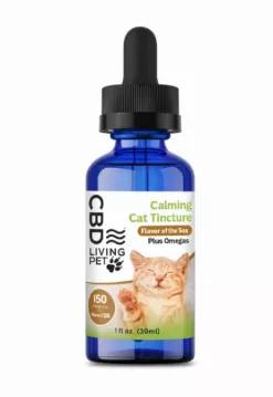 CBD Living Pet tincture is formulated with a mouth-watering peanut butter flavor your dog will love.  CBD Living Pet Calming Tincture for Dogs also boasts Omega-3, -6 and -9 Fatty Acids to encourage healthy skin and a shiny coat. Algae Oil (obtained from a sustainable Vegan source) supports cognitive, nervous and immune system functions. Unlike giving human CBD products to your pet, CBD Living Pet products are specially designed to solve problems uniquely suited to animals. From tinctures to che
