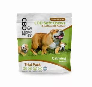 Give Fido a treat that will also serve to soothe and relax him. CBD Living Pet Calming CBD Soft Chews for Dogs combine CBD, nutritious prebiotics, probiotics and enzymes with delicious peanut butter, banana and pumpkin flavor your dog will crave. Clinically Documented strain Pediococcus Acidilactici NRRL B-50517 aids digestion and provides immune support in dogs.* DigeZyme® is a unique blend of enzymes (Amylase, Lactase, Lipase, Protease, and Cellulase) that can promote a feeling of satiety in
