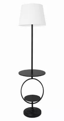 For the minimalist looking for a multifunctional yet practical solution to their lighting needs, this dual shelf floor lamp is the ideal purchase. This product combines a simple and traditional standing lamp paired with two shelves to store not only basic necessities but decorative accessories as well. This floor lamp will look great in the room of your choice, all the while taking up little to no space.