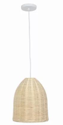Sometimes it takes a special piece of d?cor to make your home warm and welcoming, and this bohemian chic pendant is exactly that! Created with a natural woven rattan design and an elongated dome shape, this pendant will hang perfectly as an accent light or your main source of lighting. Hanging from an adjustable clear cord, this pendant is perfectly adaptable to any ceiling height.