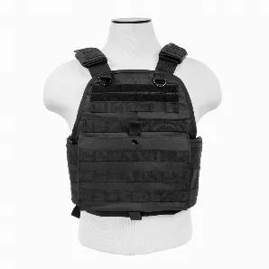 The Vism Plate Carrier is a customizable plate carrier vest with many of the best features that you are looking for. The front and rear panel plate carrier compartments will accommodate the standard size armor plates. The plate carrier has fully adjustable heavy duty nylon shoulder straps and large quick connect buckles to adjust how high or low the front and rear panels sit from the wearer's shoulders. It features hook and loop sections for attaching Department/ Unit patches, Name Tags, and Pat