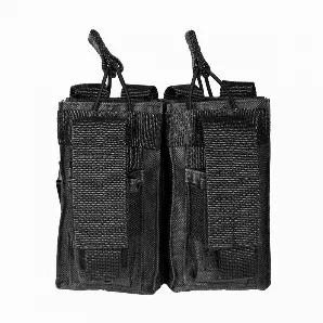 The Vism AR Double Magazine pouch Is a very unique and helpful pouch as it is able to carry two AR-15 style magazines as well as two pistol magazines. This system makes it possible to keep your rig very low profile by allowing the user to use much less MOLLE space. This pouch is made from high quality nylon and features bungee cord and hook and loop securing system to reliably hold all 4 magazines. The rear of the pouch features MOLLE strapS&Webbing allowing the user to mount the pouch to any MO