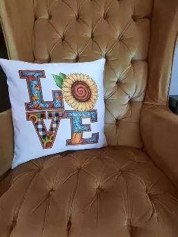 Adorable throw pillow for your home! Each design is dyed directly onto the pillow so there will NEVER be cracking, fading, or peeling of the design! Pillow measures 16" x 16" and has a zipper on the bottom so the cover can be washed or changed out. Please handwash pillow covers or machine wash gentle cycle on cold, lay flat to dry. 