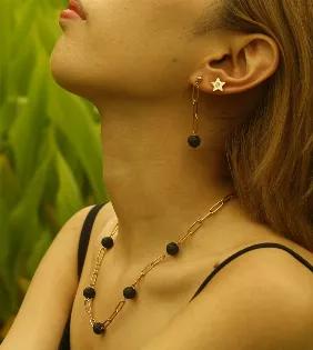 <p>Style: MYAH 21293 Volcanic Lava Stone Necklace. <br></p>
<p>Lava stones are formed when volcanoes erupt. The lava shoots out of a volcano and runs down it's side. Once this incredibly hot liquid rock dries, it becomes a lava stone. Because of these processes, the lava stone is considered to be a stone of rebirth. These natural stones are charcoal-black in colour, with a unique porous texture and have been used in jewellery making since ancient times.</p>
<p>Crafted with Hand Forged Graded Met