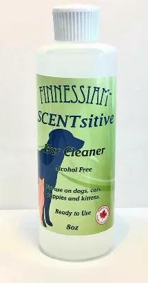 Finnessiam SCENTsitive - Alcohol free! Colloidal Silver & Witch Hazel Ear Cleaner 8oz - safe for cats & dogs. Simple ingredients = gentle, effective cleaning.<br>    

A perfect balance to help maintain one in your pets' ears. Naturally drying, without over doing it and anti- bacterial properties to help control bacteria. Gentle formula helps to remove wax build up.<br>    

Not intended as a treatment for ear issues, for any discharge or unpleasant smell, please consult your veterinarian, or bo