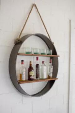 Give a room an industrial rustic feel with geometry! Perfect to set your picture frames or knickknacks on for display.