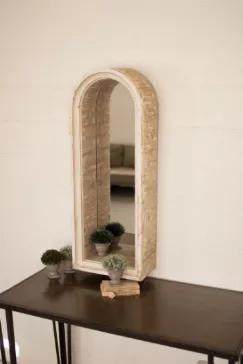 Wooden Arched Frame Mirror 16" X 8" X 42"T