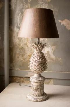 Metal Pineapple Table Lamp 18"D X 38"T
