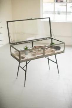<p>Metal Framed Glass Display Cabinet 18&quot; X 39.5&quot; X 30&quot;T</p>