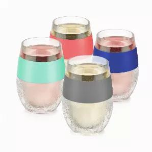 Wine Freeze Cooling Cups Are Perfect For All Wines. Each Stemless Wine Tumbler Features Our Proprietary Cooling Gel Which Allows The Cups To Be Frozen Or Chilled To The Ideal Temperature For Serving And Enjoying Any Wine Varietal. For Red Wine, Refrigerate The Wine Freeze For At Least Two Hours To Keep Your Drink Between Fifty-Eight And Sixty Degrees Fahrenheit. For White Wine, Freeze The Wine Freeze For At Least Two Hours To Keep Your Drink Between Forty-Three And Fifty-Three Degrees Fahrenheit