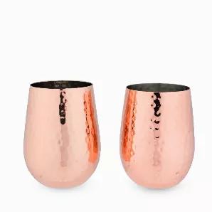This Set Of Sturdy Glasses Is Fashioned From Durable Stainless Steel And Bright Copper Plating, Combining Classic Elegance With Eye-Catching Metallics. Display On Your Bar Cart Or Hold It In-Hand, Brimming With Your Favorite Varietal.<Br><Ul><Li>Set Of 2</Li><Li>Holds 16 Oz Each</Li><Li>Crafted From Copper Plated Stainless Steel</Li><Li>Hammered Finish</Li><Li>Hand Wash Only</Li></Ul> Set Of 2<br> Holds 16 Oz Each<br> Crafted From Copper Plated Stainless Steel<br> Hammered Finish<br> Hand Wash O