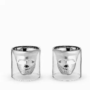Pour A Shot Of Your Favorite Grog And Raise A Toast To Sailors Past. This Pair Of Shot Glasses Is Food Safe And Sports A Dead-Men-Tell-No-Tales Skull Design.<Br><Ul><Li>Set Of 2</Li><Li>Made Of Glass With Food Safe Electroplated Skull</Li><Li>2.75" In Diameter </Li></Ul> Set Of 2 Made Of Glass With Food Safe Electroplated Skull 2.75" In Diameter Great For Halloween Or Gift
