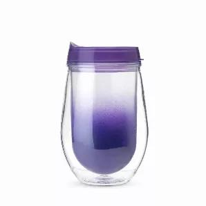 Keep Your Vino Cool On The Go With The Insulating Acrylic Traveler Double-Walled Wine Tumbler. The Outer Wall, Shaped Like A Classic Stemless Wine Glass, Fits Naturally In Your Hand While The Ombre Colored Inner Chamber Keeps Red Or White Wine At The Perfect Temperature. A Tight-Fitting Lid With A Sealable Aperture Tops It All Off And Prevents Spills. <Br><Ul><Li>Holds 10 Oz</Li><Li>Bpa-Free Plastic</Li><Li>Dishwasher Safe - Top Rack Only</Li><Li>Prevents Spills</Li><Li>Great For Patios, Pools, 