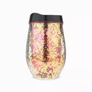Sparkles Make Everything Better, And This Twinkling Wine Tumbler Is Guaranteed To Bring Out Your Inner Magic. Grab Your Glitterati Gals And Enjoy!<Br><Ul><Li>Holds 10 Oz </Li><Li>Bpa Free Plastic With Floating Glitter</Li><Li>Double Walled Tumbler With Slide Close Lid </Li><Li>Dim: 6" H X 2.5" W</Li><Li></Li></Ul> Holds 10 Oz Bpa Free Plastic With Floating Glitter Double Walled Tumbler With Slide Close Lid Dim: 5.75" H X 3.5" W