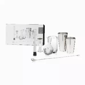 <P>Do You Need To Outfit Your Home Bar Or Upgrade Your Bar Tools?</P><P>The 7-Piece Barware Essentials Set By Viski Is For Those Who Need A Wide Range Of Tools, But Want Something More Refined Than Your Average Starter Kit.</P><P>This Set Has All Of The Bar Tools You Need To Craft A Huge Range Of Drinks.</P><P>The 7-Piece Bar Essentials Set Includes:</P><P>-Crystal Mixing Glass</P><P>-Hawthorne Strainer</P><P>-Bar Spoon</P><P>-Large Boston Shaker Tin</P><P>-Small Boston Shaker Tin</P><P>-Muddler