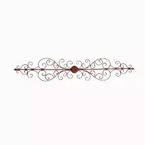 This striking open wall decor anchors any space in classy style. This rustic look wall plaque is made up of iron with brown finish and features scroll design. Bring a style to your wall space with this gorgeous wall d?cor. Its unique look makes it an eye-catching accent piece for any room. Features attached keyholes for easier wall hanging. Wall plaque is an eye catching wall decor item that can be placed anywhere like lobby, porch, waiting area and entrances etc.