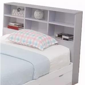 Amalgamate your existing bedroom decor setting by bringing in this contemporary style full size headboard, featuring spacious storage with 6 open shelves to tuck your books and other related items. Incorporated with lattice shape construction, its top space can be used to showcase your exotic decor items. Constructed from solid wood, it is accented in the hue of white.