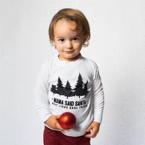 <p>Who else is team #NoFakeTrees?!? There's nothing like the smell of fresh cut Christmas Tree, am I right?! Now you can snag the perfect shirt for heading to the Christmas Tree Lot or cutting down your perfect tree! </p> <p> </p> <p><strong>?PLEASE NOTE: Listing is for a BASEBALL TEE with black sleeves</strong>. Listing photo only represents the graphic and placement. There is no plain long sleeve tee's available at this time. </p>