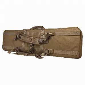 The Vism Double Carbine Case allows 2 carbines to be transported with a center divider to prevent weapons from contacting each other. It features additional storage pouches to store mags and other items and extra Molle for additional pouches or gear.