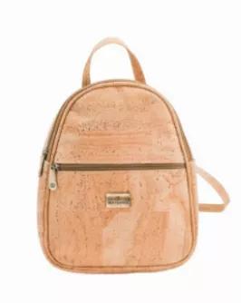 Handcrafted of 100% cork lined with 60% cotton and 40% polyester. Pratical and stylish with adjustable straps for the perfect fit. Features a convenient outside front zipper pocket and additional zipper pocket inside to secure all your essentials. Zipper closure for main compartment.  Hardware: Brushed Gold. 