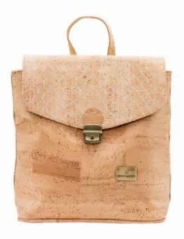 Structured and elegant with refined embroidery detail on top flap. The Deliah backpack is perfect for work or a great weekend look. Also features a back zippered pocket to secure your essentials. Handcrafted of natural cork fabric, known for its unique characteristics of being lightweight, allergy-friendly, and easy to clean.