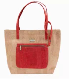 Handcrafted of genuine cork. The spacious shape is designed with top side snaps to make it roomier and easier to access all your essentials. Includes removable clutch that fits in front slip pocket . Hold a full day’s necessities; making it a great work or weekend tote.