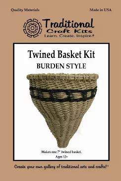 Learn to twine a basket! Twining is one of the earliest methods of basket making. Twining styles, materials and decorative motifs vary by region. Learn plain twining, a basketry method used by many cultures worldwide. The burden basket style is common in North America. The kit contains fiber rush, raffia and color photo instructions. You will need: scissors, ruler. Makes one 7" basket. Ages 12 and up, adult participation necessary for younger ages. Made in USA
