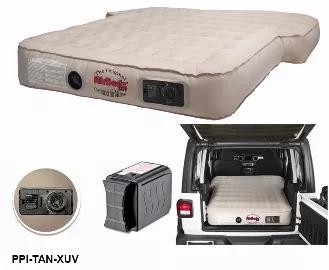 AirBedz XUV® Mattresses are designed to fit around the wheel wells of your JEEP, SUV & CrossOver vehicle, creating a sleep area that utilizes the entire back seat area providing more room and comfort for the outdoor Overlander enthusiasts. Heavy-duty cloth construction ensures a more puncture resistant mattress meeting the extreme outdoorsmen's needs..where playing hard and sleeping well are all that matter. 