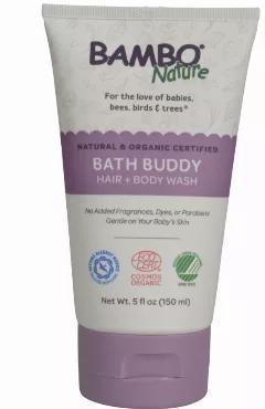 Designed for sensitive skin and scalps, Bath Buddy Hair & Body Wash provides optimum moisture and nourishment for your baby and the whole family. Bath Buddy is allergen-tested and contains no perfumes, parabens or dyes thus minimizing the risk of allergic reactions. Our vegan wash contains natural and certified organic ingredients that softly and safely clean your baby. And because our wash is gentle on the eyes, bath time will be a fun time. It is certified eco-friendly, vegan and dermatologist