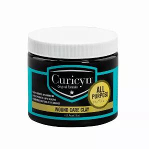 Curicyn Wound Care Clay helps aid in the healing process on difficult to bandage wounds. It is great for packing wounds and hooves. It is easy to use, and it will not burn or sting when applied.
