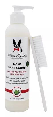 Paw Sani-Scrub paw cleanser with included scrub brush is an all in one solution designed to provide thorough surface cleaning prior to paw treatments, after muddy walks, or as part of regular cleaning regiment. A clean paw is a healthy paw!