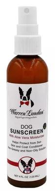 Help protect your dogs skin from the sun with Warren London Dog Sunscreen spray. In addition to UV protection, the sunscreen is also infused with Aloe Vera to act as a non-oily leave in conditioner. Many dogs have vulnerable areas that are not protected by their coat and their skin is exposed to harmful rays. Protect your dog today!