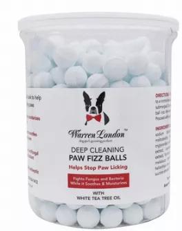 Warren London Paw Fizz provides a unique, luxurious, and soothing spa soak for your pet's irritated paws. Helps stop paw licking! The natural tea tree oil and botanical extracts clean bacteria, yeast, and germs while also re-conditioning the paw pads. Simply dissolve tablet in water and soak paws for 4-5 minutes.