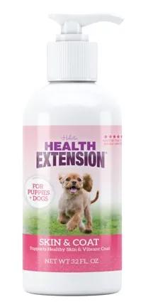 Made from 100% natural ingredients, this liquid dietary supplement is custom blended to help promote the healthiest skin and coat! Health Extension Skin & Coat is rich in Omega 3 and 6 fatty acids, which are essential for supporting supple skin and a glossy coat. A pump or two over food every day helps prevent dryness and itching while reducing shedding by up to 70%.