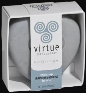 This soap blends notes of calming chamomile and a hint of peppermint with soothing oatmeal to create a scent that will remind you of a cup of warm tea before bedtime. Our soaps are gently cleansing and richly emollient to effectively clean without drying your skin.<br>
We handcraft this all-natural, vegetable-based, cold-process, artisan soap with only the finest ingredients...and love.