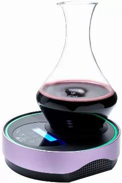 MAKE THE MOST OF YOUR WINE AND SPIRITS – Instantly elevate any bottle, glass of wine, or spirits with this easy-to-use electronic aging and decanting set. The unique LED accelerates aging of both wines and spirits from 5 to 7 years, enhancing the complexity with reduced acidity and alcoholic bite. Stereo speakers offer high-quality, 360° omni-directional sound with easy Bluetooth phone or tablet pairing and no distortion.  Enjoy a tri-color changing light ring that syncs with music for the ul