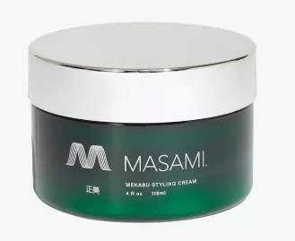 Impressively versatile, impossibly lightweight, MASAMI Styling Cream provides a gentle hold that keeps hair flawlessly in place. Mekabu and Aloe Vera add hydration, protection and shine, while Vitamin E, Grapeseed, and Sweet Almond Oils help nourish the hair from root to tip, eliminating frizz for a natural, soft, silky look.<br>

This curl-defining formula is non-greasy, non-sticky and boasts the benefits of a wax, paste and cream for a flexible, all-day hold, that can be messy, sleek or anythi