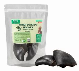 WATER BUFFALO HOOVES-100% Natural, High Protein, Long-Lasting, Grain-Free, Gluten-Free, Dog Dental Treat & Chews, 4 COUNT-10 oz