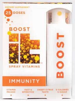 BOOSTit is packed with immunity strengthening vitamins that your body craves. Whether you are on a playground, in a doctor’s office, or running through an airport, boost your immunity with a fast dose of Zinc, Vitamin C, and Echinacea. You can take BOOSTit every day because these ingredients don’t just help shorten a nasty cold, they work together to build up your immune system. Vitamin C and Echinacea encourage white blood cell production to fight off infections, while Zinc supports skin, n