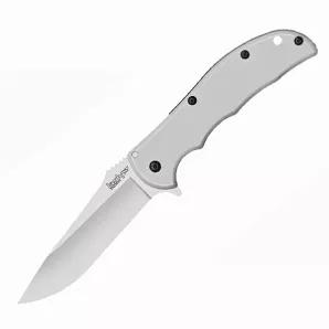 This version of the Volt offers a clean, sleek look and a classic clip-point blade. The design is based on the original Volt, a Composite Blade wonder. This Volt SS doesn't have a Composite Blade, but what it does have is pure stainless steel, all the way down. The blade is high-quality 8CR13MoV stainless steel, heat treated to Kershaw specifications to bring out the very best in the steel--strength, hardness, and the ability to take and hold a wicked edge. The Volt SS blade shape is a versatile