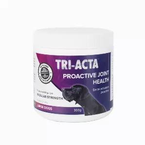Tri-Acta Pet Regular Strength is preventative and therapeutic for optimal joint health. Repairs cartilage, prevents breakdown and reduces inflammation, treating the cause AND the symptoms. 100% Active Ingredient - No Filler! Two types of glucosamine for absorption and collagen production. Highly Bioavailable. Pure and concentrated with tiny servings make it easy to administer. 
