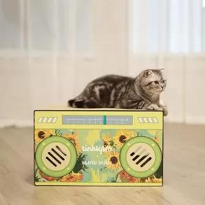 Tinklylife modern cat scratcher is made with recycled corrugated cardboard that is a 100% nontoxic & sustainable product for your pet. Our cat scratchers are multipurpose products that can be used as cat scratchers, house & home décor.