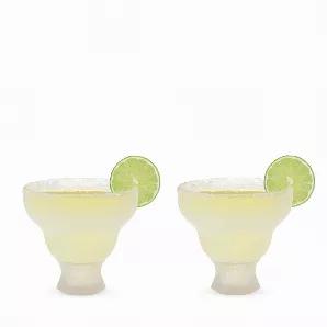 Take An Instant Vacation And Enjoy A Frozen Cocktail At Your Leisure With The Glass Margarita Freeze Cooling Cup. Our Proprietary Cooling Gel Freezes Solid Inside The Double-Walled Chamber, Providing Thermal Insulation That Keeps Your Drink Cold For Longer. Real Glass Provides A Satisfying Sip - This Set Of Margarita Glasses Is Constructed Out Of Real Glass, Combining The Innovation Of Our Gel-Filled Double Walled Cooling Technology With The Satisfying Feel Of Drinking Out Of Real Glass. Keep Yo