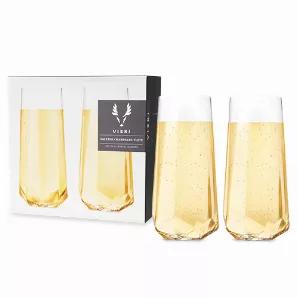 Discover A Pair Of Crystal Champagne Glasses That Enhance The Drinking Experience.<br> Ideal For Effervescent Sparkling Wine, These Stemless Champagne Flutes Are Crafted From A Lead-Free Crystal Glass. This Glass Offers The Most-Elegant Drinkware Experience Available.<br> o Lead-Free Crystal Glass<br> o Stemless Glasses<br> o Set Of 2<br> Modern And Classy, These Glasses Are Sleek With Precise Angles. They Are Perfect For Any Occasion Or The Finest Of Dinner Parties. The Well-Crafted Constructio