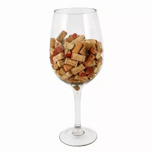 This Dramatic Wine Glass Is As Versatile As It Is Large. Use It To Collect Corks Or Business Cards, Make It An Eye-Catching Punch Bowl Or An Ice Bucket For Serving Champagne, Or Convert It Into A Display Bowl For Candy Or Fruit! The Possibilities Are Endless. Giant Wine Glass Cork Holder Lets You Display Corks In Style, With A Little Splash Of Humor. Holds Up To 200 Corks (Not Included). Made Of Real Glass, So It's Just Like Regular Wine Glasses, But Huge! Great For Many Uses Including As A Cand