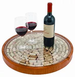 As If There Weren'T Reason Enough To Open Another Bottle Of Wine, Now You Can Show Off Your Favorite Corks With Our Glass-Overlaid Lazy Susan Cork Display. At 19 Inches In Diameter, It Fits Easily In The Cupboard Or Spins To Show Off Up To 130 Corks From The Countertop. Drink Up And Start Collecting!<Br><Ul><Li>Holds Approximately 130 Corks (Not Included)</Li><Li>Glass & Rubber Wood</Li><Li>Glass Removes Easily To Clean & Add Corks</Li></Ul> Holds 130 Corks (Not Included) Glass & Rubber Wood Gla