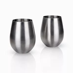 Sip Fine Wine And Rich Spirits Alike From Stainless Stemless Tumblers, Each One Polished And Rounded To Fit Perfectly In The Curve Of Your Palm As It Collects And Intensifies The Aromas Of Your Drink.<Br><Ul><Li>Includes 2 Tumblers</Li><Li>Each Tumbler Accommodates 18 Oz Comfortable</Li><Li>Stainless Steel Construction</Li><Li>Sleek And Modern Design</Li></Ul> Includes 2 Stainless Steel Tumblers Holds 18 Oz Of Liquor, Cocktails, Wine, Or Any Favorite Beverage! Polished And Rounded To Fit Perfect